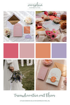 the color scheme for this wedding is peach, pink, and purple with an assortment of flowers