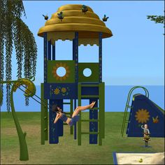 Sims 4 Playground, Sims 4 Newcrest, Fairy Medieval, Themed Playground, Sims 2 Mods, Ts2 Cc, Computer Game, Sims 1, Sims 2 Cc