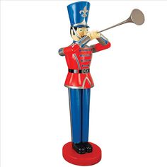 a toy soldier with a trombone in his hand