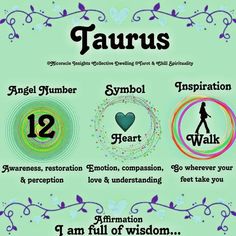 the zodiac sign for taurus is shown in this graphic above it's description