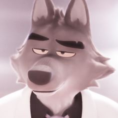 an animated wolf wearing a suit and tie