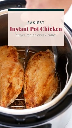 Make dinner easy with Instant Pot Chicken Breast! Tender Juicy Chicken Breast, Pressure Cooker Chicken Breast, Instant Pot Chicken Breast Recipes, Juicy Chicken Breast, Delicious Chicken Dinners, Breaded Chicken Breast, Pressure Cooker Chicken, Roasted Chicken Breast