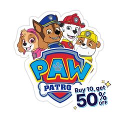 the paw patrol sticker is on sale for $ 50 off at toys r us