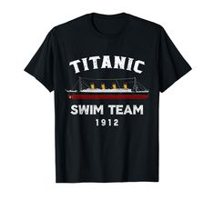 PRICES MAY VARY. If you're RMS Titanic lover or history movies fan this is the vintage printed design for you, or great gift idea. Remember April 15, 1912 Nothing better than the printed design with the RMS Titanic - Queen of the Ocean ship. Perfect idea for birthday,christmas gift. Lightweight, Classic fit, Double-needle sleeve and bottom hem Titanic Costume, History Movies, Team Costumes, Rms Titanic, Costume Shirts, Swim Team, T Shirt Costumes, April 15, Atlantic Ocean