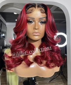 Short Red Lace Front Wig, Red Wigs For Black Women, Bratz Hair, Blonde Weave Hairstyles, Pretty Wigs, Best Braid Styles, Lace Closure Hairstyles, Lace Fronts, Wig Colors