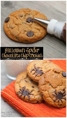 an image of halloween spider chocolate chip cookies on the app store's facebook page