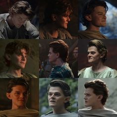 many different pictures of the same character in game of thrones, including one with his hair