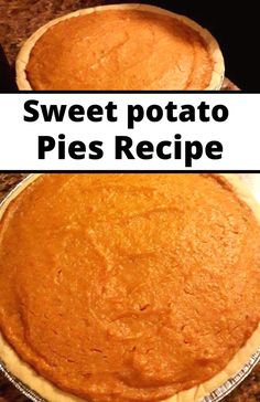 Sweet potato 
Pies Recipe Sweet Potato Pies, Easy Cooking Ideas, Pie Crust Uses, Freeze Sweet Potatoes, Pies Recipes