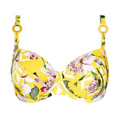 Demi-cup fitting bikini top LISE CHARMEL Jardin D�élice Summer Swimwear With Removable Cups For Swimming, Summer Swimwear With Removable Cups, Chantal Thomass, Demi Cup, Mens Tights, Curvy Kate, Bra Brands, Dita Von, Stocking Tights