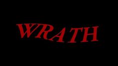 the word warth on a black background with red letters and an image of a man in