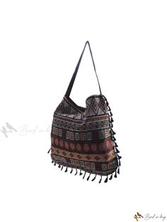 Bird in Bag - Chic and Timeless Womens Vintage Shoulder Bag with Tassel Fringe - Sling Handbags and Purses with Roomy Interior Black Tassel Crossbody Bag, Daily Use Pouch Bag With Tassels, Tasseled Satchel Bags For Shopping, Brown Tassel Bags For Daily Use, Tasseled Shoulder Bag For Daily Use, Tassel Satchel Bag For Shopping, Casual Travel Shoulder Bag With Tassels, Casual Shoulder Bag With Tassels For Travel, Daily Use Satchel Bag With Tassels