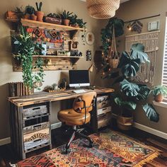 Authentic Image of Small Business: Work From Home Art And Gaming Room, Cottage Core Workspace, Artsy Aesthetic Home, Thrifted Office Decor, Witchy Office Space, Whimsical Office Decor, Small Working Space At Home, Earthy Office Space, Warm Office Decor