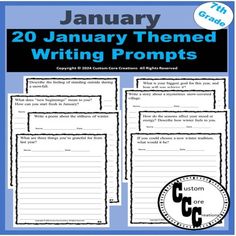 the january writing prompts for 2nd grade students