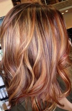 Pelo Color Caramelo, Red And Blonde, Rambut Brunette, Vlasové Trendy, Copper Hair Color, Hair Color Auburn, Hair Color And Cut, Auburn Hair, Hair Fall