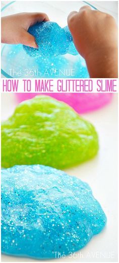 how to make glittered slime for kids