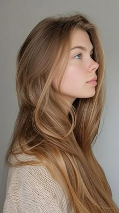 Hot Blonde Hair, Rambut Brunette, Honey Brown Hair, Dark Blonde Hair, Hairstyles For Round Faces, Round Faces