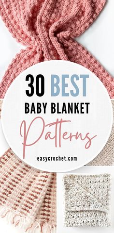 the best baby blanket patterns to crochet for beginners, including blankets and afghans