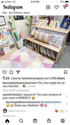 the instagram page on instagram com shows an image of a room with various items and