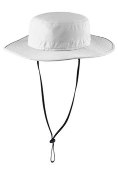 Outdoor Wide-Brim Hat - WHITE - S/M | Port Authority Outdoor Wide-Brim Hat in White Size Small/Medium | Polyester Blend Cheap White Hats One Size Fits Most, Cheap White Short Brim Hat, Cheap White Flat Brim Hat, Cheap White Flat Brim Sun Hat, Cheap Casual White Hats, Cheap Casual White Hat, Cheap Lightweight White Hats, Cheap White Bucket Hat With Flat Brim, Cheap Adjustable White Hat