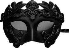 Formal Black Eye Mask, Black Formal Eye Mask, Gothic Black Mask For Carnival, Gothic Black Mask For Mardi Gras, Gothic Black Masks For Mardi Gras, Gothic Black Masquerade Mask For Theater, Black Gothic Masquerade Mask For Theater, Black Halloween Evening Mask, Black Evening Masks For Halloween