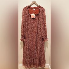 Roolee X Lauren Virginia Nwt Copper Red/Brown Floral Maxi Dress - Women’s Size 4xl - Long Sleeved With Pockets And Slip Layer - Brand New With Tags. See Photos For Tags And Approximate Measurements (To Confirm Fit). Check Out My Closet To Bundle And Save! Fast Shipper - Usually Ships Same/Next Business Day So You Receive Your Item(S) Asap! Will Accept Reasonable Offers Os1 Copper Brown, Copper Red, Brown Floral, Floral Maxi, Red Brown, Womens Maxi Dresses, Floral Maxi Dress, Virginia, Copper