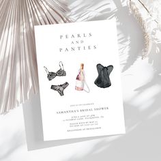 the cover of pearls and panties by sammatina's bridal shower