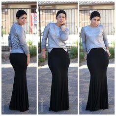 DIY Skirt   Daytime Sparkle Sweater Fitted Maxi Skirt, Diy Skirts, Maxi Skirt Style, Sparkle Sweater, Handmade Skirts, Diy Skirt, 2015 Fashion, Rock Style