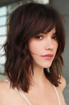 Tapered Medium Length Hair, Italy Hair, Shag Cut, Balayage Bob, Hairstyles 2024, Bangs With Medium Hair, Hair With Bangs, Grey Style, Penteado Cabelo Curto