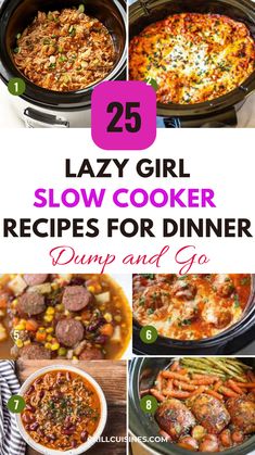 lazy girl slow cooker recipes for dinner dump and go