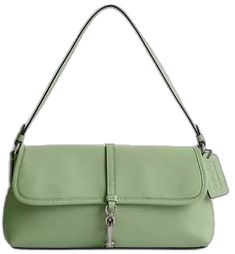 Green Rectangular Coach Bags, Coach Green Bag For Daily Use, Chic Green Coach Bag, Coach Green Satchel Bag, Green Coach Shoulder Bag For Shopping, Green Coach Bags With Removable Pouch, Coach Green Shoulder Bag For Shopping, Green Coach Shoulder Bag For Travel, Green Coach Bag With Removable Pouch