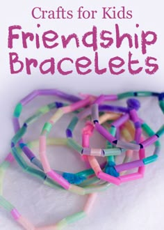 the cover of crafts for kids'friends bracelets