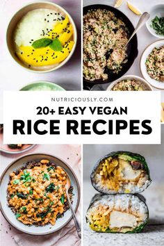 20 easy vegan rice recipes that are delicious and nutritious for the whole family