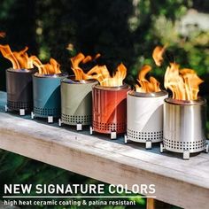 there are many different types of fire burning in the same color as they appear on this table