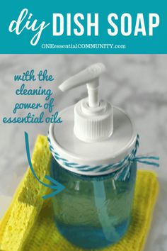 diy dish soap with the cleaning power of essential oils