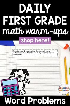 daily first grade math warm ups word problems