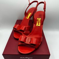 Questions? Leave A Comment Below! Salvatore Ferragamo, Shoes Women Heels, Sandals Heels, Shoes Heels, Sandals, Women Shoes, Heels, Red, Women Shopping