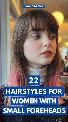 Calling all ladies with small foreheads! Dive into our collection of 22 stunning hairstyles designed to accentuate your unique features. From retro waves to modern pixie cuts, there's something for every style preference. Click the pin now for endless hair inspiration and be sure to follow us for daily beauty updates! #HairEnvy #SmallForeheadStyles #HairTrends #GorgeousLocks #BeautySecrets Bangs For Round Face Small Forehead, Small Forehead Hairstyles Long Hair, Hairstyles For Small Forehead For Women, Hair Styles For Small Face Women, Hairstyle For Short Forehead, Hairstyles For Narrow Forehead, Small Forhead Bangs Hair, Haircuts For Short Forehead, Curtain Bangs On Small Forehead