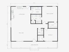 the floor plan for a two bedroom apartment with an attached kitchen and living room area