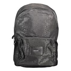 Black Polyester Backpack. Designed For Men. One Handle Adjustable Straps. One External Pocket. One Internal Pocket. One Laptop Compartment. Zip Closure. Contrasting Details Logo. Made From 60% Recycled Polyester. Material: 98% Polyester 2% Polyethylene. Black Rucksack, Urban Backpack, Calvin Klein Bag, Vintage Calvin Klein, Backpack Brands, Calvin Klein Men, Large Backpack, Gucci Black, Calvin Klein Black