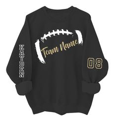 PRICES MAY VARY. 💝 Show your support for your favorite team with this Custom Football Mama Sweatshirt. 💝 Personalize the sweatshirt with your team's name, your name, and number on the sleeve for a unique touch. 💝 Made from high-quality materials for durability and comfort during game days. 💝 Perfect gift for football moms, showcasing their love for the game and their player. 💝 Oversized and plus-size options available, ensuring a comfortable fit for every football mama. Celebrate your role Basketball Hoodies, Sassy Shirts, Team Sweatshirts, Football Sweatshirt, Team Mom, Personalized Football, Custom Football, Spirit Shirts, Spirit Wear