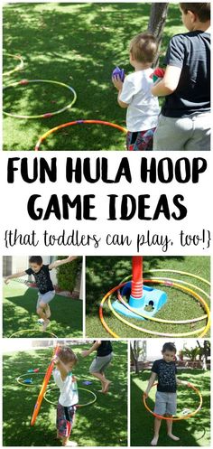 the fun hula hoop game for toddlers is an easy way to play outside