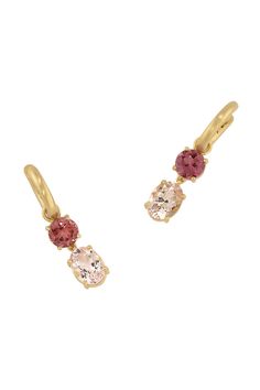 IRENE NEUWIRTH JEWELRY-Gemmy Gem Pink Tourmaline Huggie Earrings-YELLOW GOLD Luxury Tourmaline Earrings With Gemstone Accents, Luxury Fusion Tourmaline Jewelry, Irene Neuwirth Jewelry, Gold Outfit, Pink Jewelry, Fine Jewels, Morganite, Jewelry Lover, Huggies Earrings