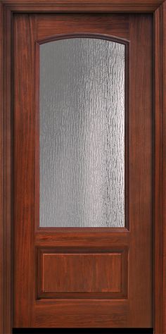 a wooden door with a glass paneled front door and side panels on the sides