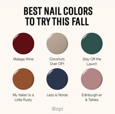 Square Nails Autumn, Nails Opi Gel, Opi Shellac, Winter Nail Color, Short Fall Nail Designs, Fall Nail Colors Opi, Opi Gel Nails