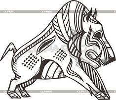 a black and white drawing of a horse with an intricate design on it's body