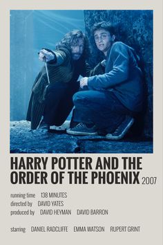 the poster for harry potter and the order of the phoenixix shows two men sitting next to each other