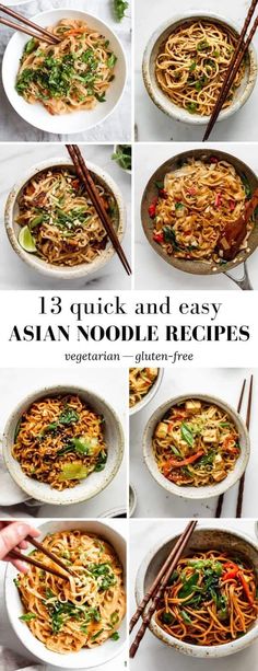 Asian Lunch Ideas, Easy Asian Noodle Recipes, Meal Vegetarian, Easy Asian Noodles, Asian Noodle Recipes, Asian Dinners, Asian Noodle, Easy Asian Recipes, Easy Asian