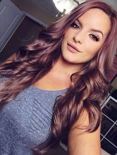 Hair Color For Fair Skin, Gold Hair Colors, Hair Color Shades, Winter Hair Color, Long Brown Hair, Trendy Hair Color, Winter Hair, Rose Gold Hair