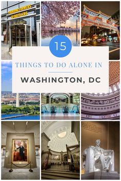 Taking a trip to Washington DC and looking to discover some of the best things to do during your solo vacation? This blog post details 15 amazing, awesome things to do in Washington DC for solo travelers. From momuments to museums and everything in between--look no further for your ultimate Washington DC guide! Solo Vacation, Solo Travel Destinations, Things To Do Alone, Solo Travel Tips, Washington Monument, Capitol Building, National Portrait Gallery