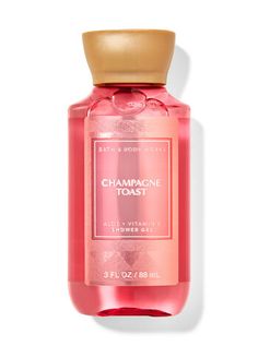 Champagne Toast Travel Size Shower Gel | Bath & Body Works Champagne Toast, Essential Oil Bottles, Gentle Cleanser, Center Console, Fragrance Notes, Bath Body Works, Smell Good, Body Skin, Travel Size